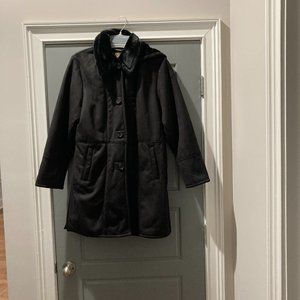 Big Chill Women Large Black Suede Winter Coat (NWOT)